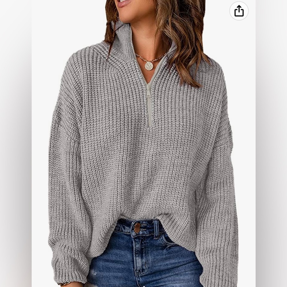 Trendy Sweater Quarter Zip
